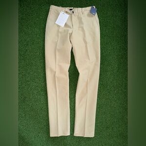 INCOTEX Doeskin Cotton Slim Fit Pleated Pants Men’s 34x36 (IT50) In Beige NEW